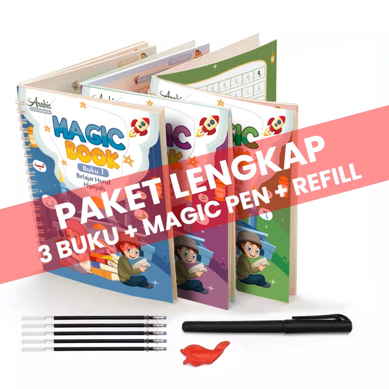 

[Ready Stock] Buku Belajar Menulis Arab / Hijaiyah Ajaib ~ Arabic Magic Copybook Writing Book untuk Anak