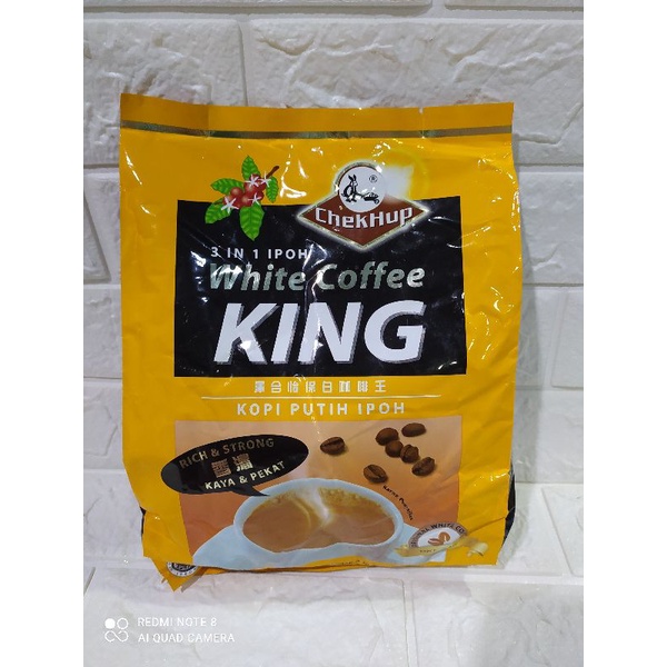 

Check Hup Ipoh White Coffe King Rich & Strong Kopi Putih Ipoh 15 x 40 Gr