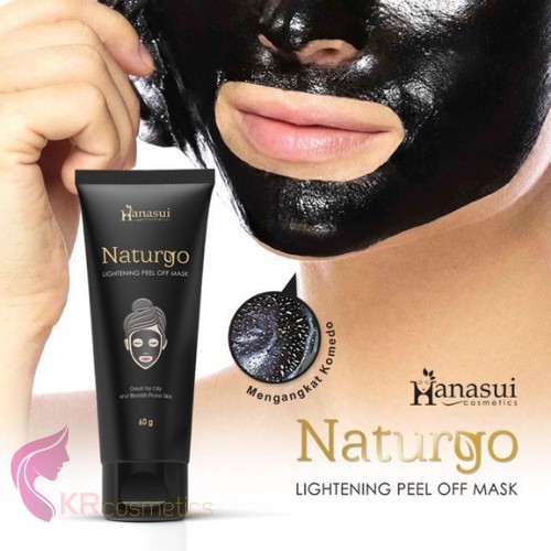 HANASUI naturgo peel off mask masker komedo tube 60 gr