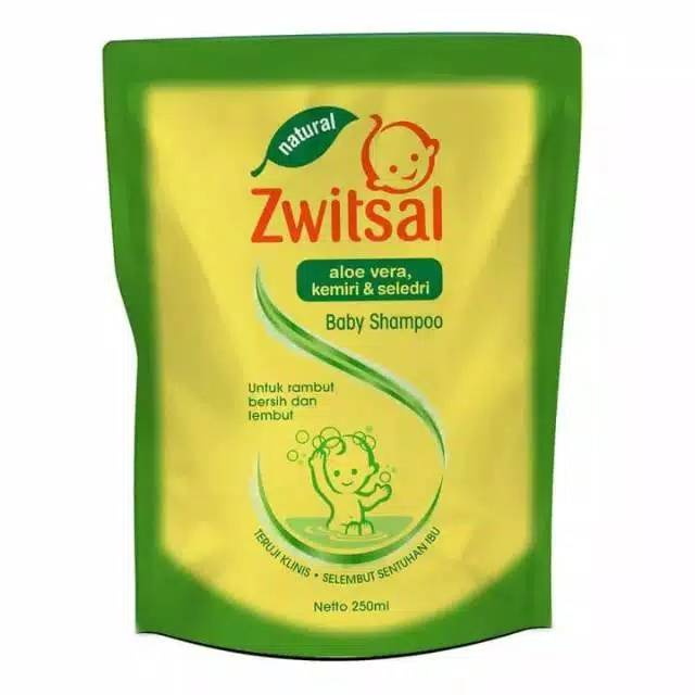 Zwitsal Baby Shampoo Aloe Vera Kemiri &amp; Seledri Refill 250ml Dan 450Ml