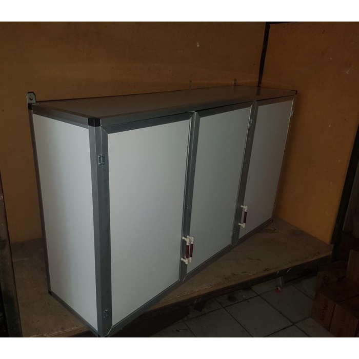 firnalina - rak gantung lemari dapur kitchen set atas aluminium acp 3 pintu pols
