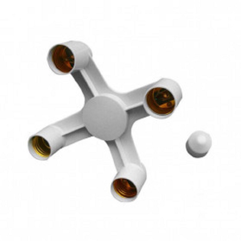 Fitting Cabang 4 Lampu Bohlam Studio E27