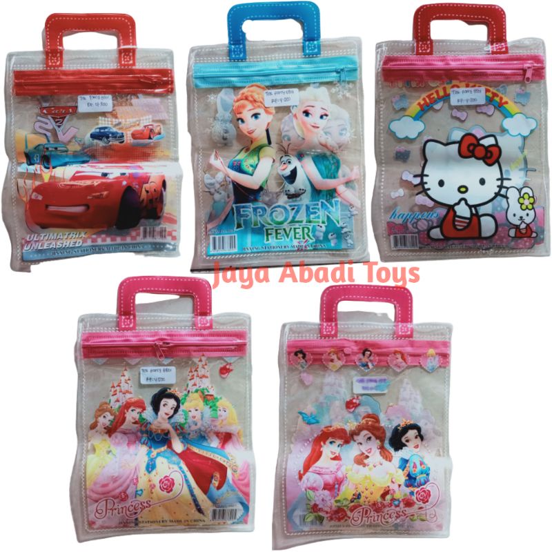 Tas Fancy Anak Alat Tulis Karakter Kartun