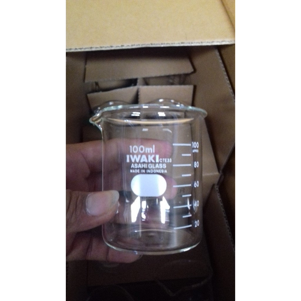 Beaker Low Form 100ml IWAKI | Gelas Kimia