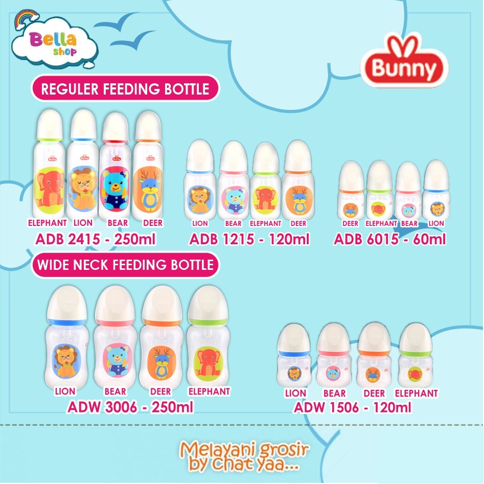 LUSTY BUNNY BOTOL SUSU BAYI REGULER SLIM NECK WIDE NECK BS