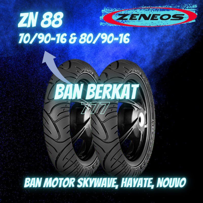 Paket Ban Motor Skywave / Zeneos ZN88 70/90 Ring16 80/90 Ring16 Tubeless
