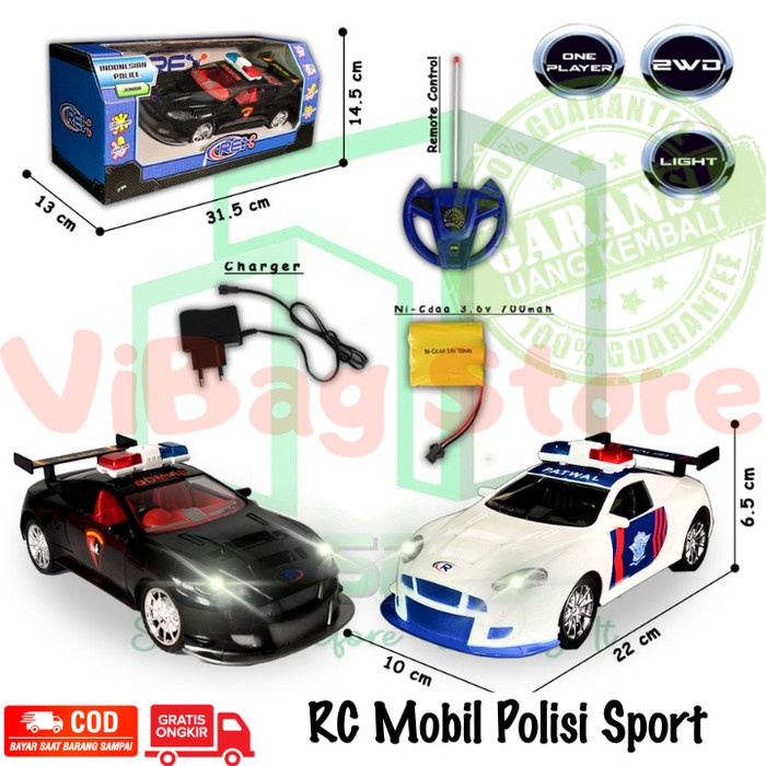 Rc Mobil Polisi Sport Mobil Remot Sedan Police Besar Murah RKC2088