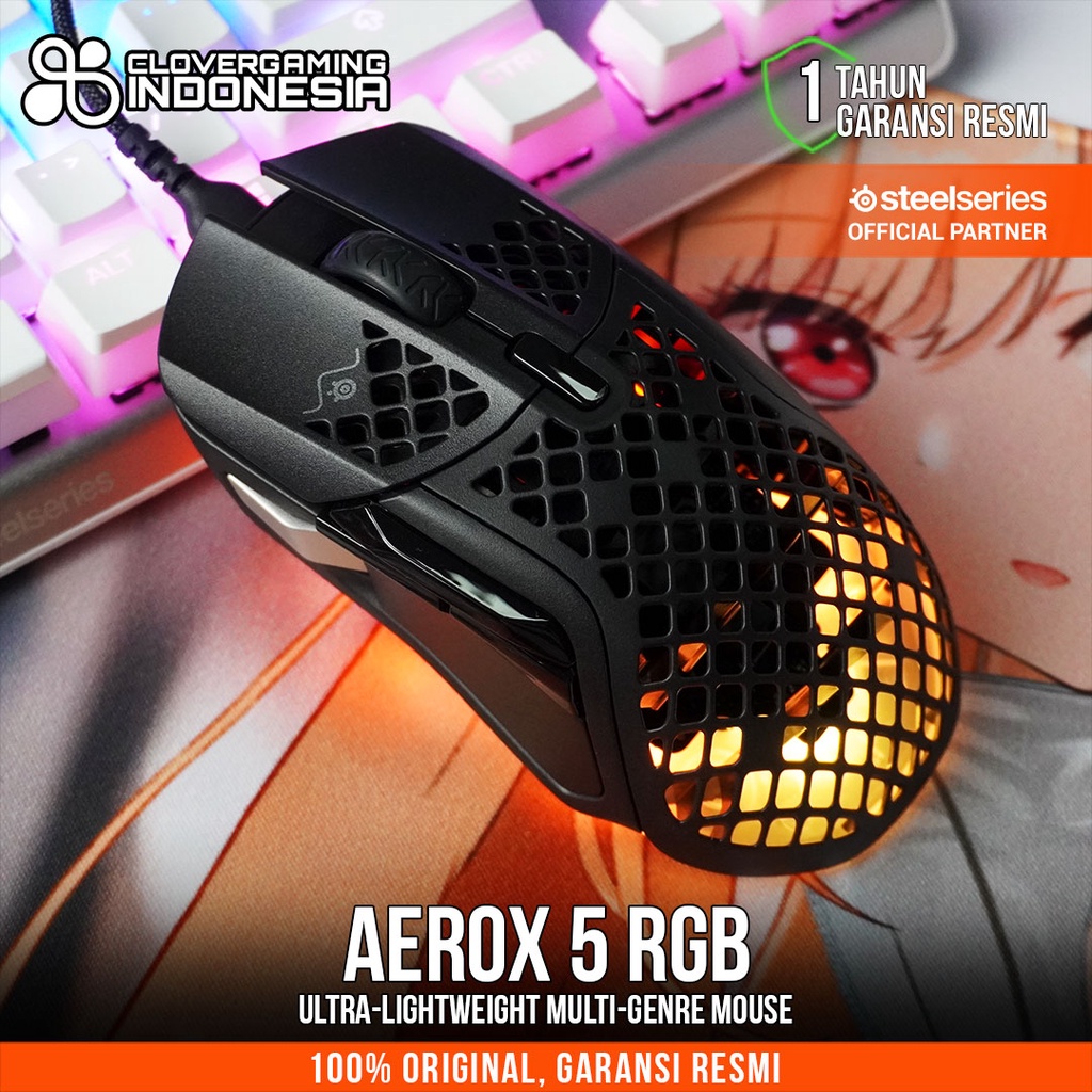 Steelseries Aerox 5 RGB Wired - Ultra Lightweight Mouse Gaming Aerox5