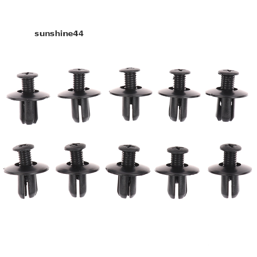 Sunshine 100pcs Klip Rivet Pengencang Pintu Mobil Bahan Plastik Ukuran 8mm