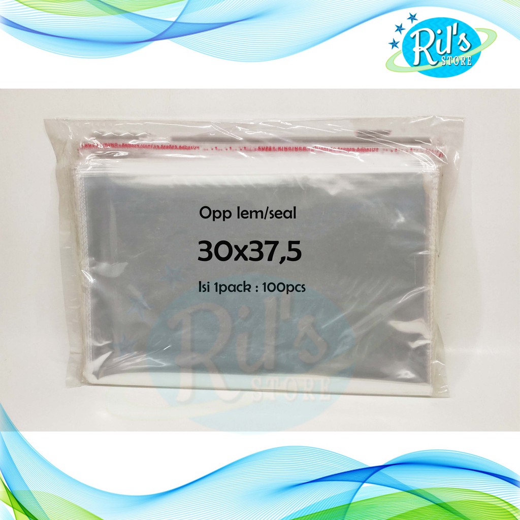 Plastik OPP Lem 30 x 37.5 Tebal - Double Press / Plastik Baju Dewasa / OPP Seal - OPP Lem / Plastik 