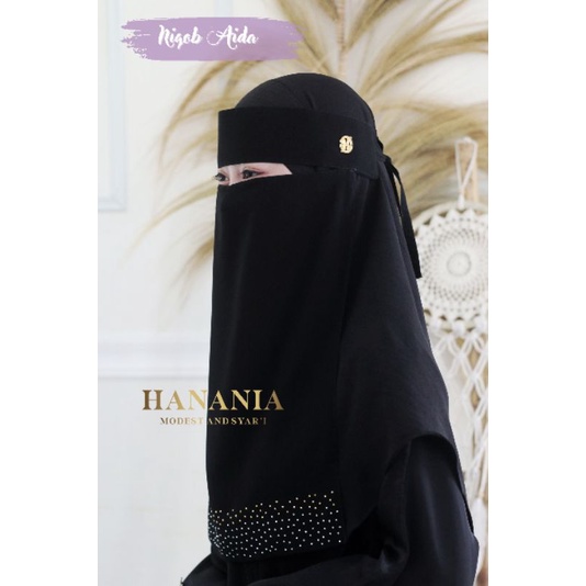 cadar niqob bandana keras label exclusive by hanania