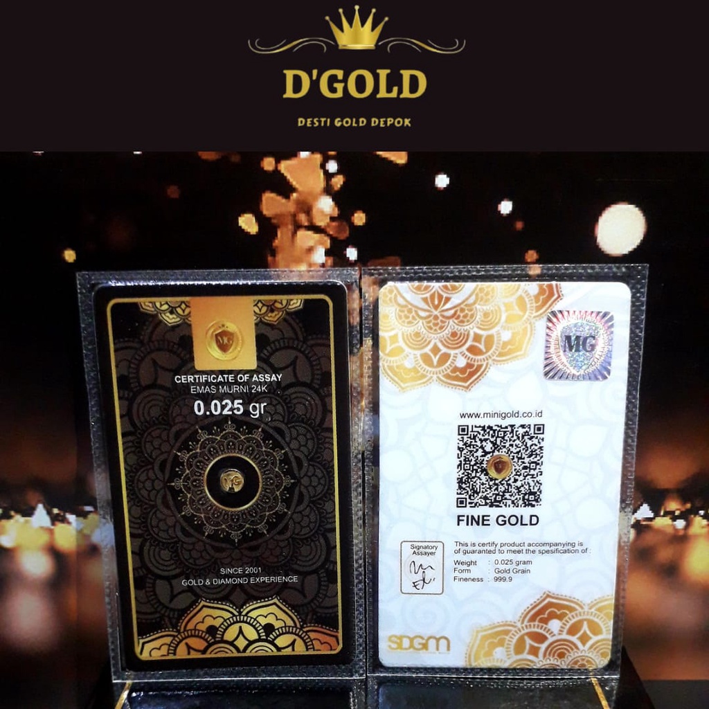 MINIGOLD 0,025 Gram Logam Mulia Emas 24 Karat / EMAS MINI GOLD