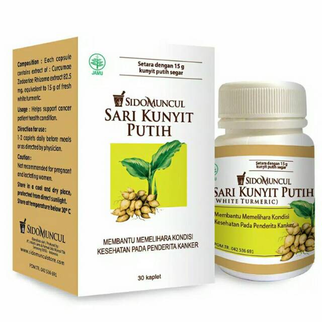 

SARI KUNYIT / KUNYIT PUTIH / DAUN SIRSAK / GARLIC SIDOMUNCUL 1 BOTOL ISI 30 KAPSUL