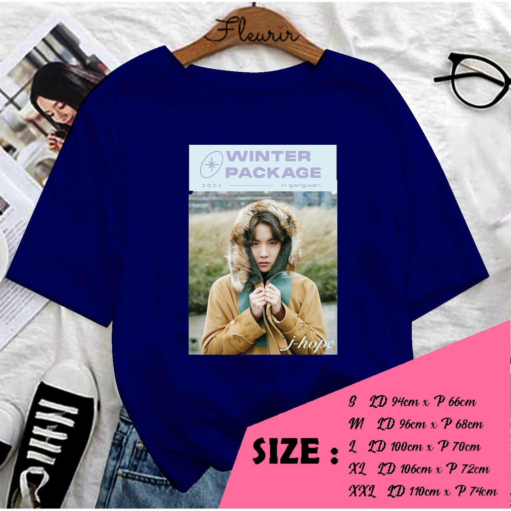FLEURIR - KAOS  OVERSIZE JHOPE WINTER KATUN KAOS WANITA DEWASA TUMBLR TEE UNISEX JUMBO
