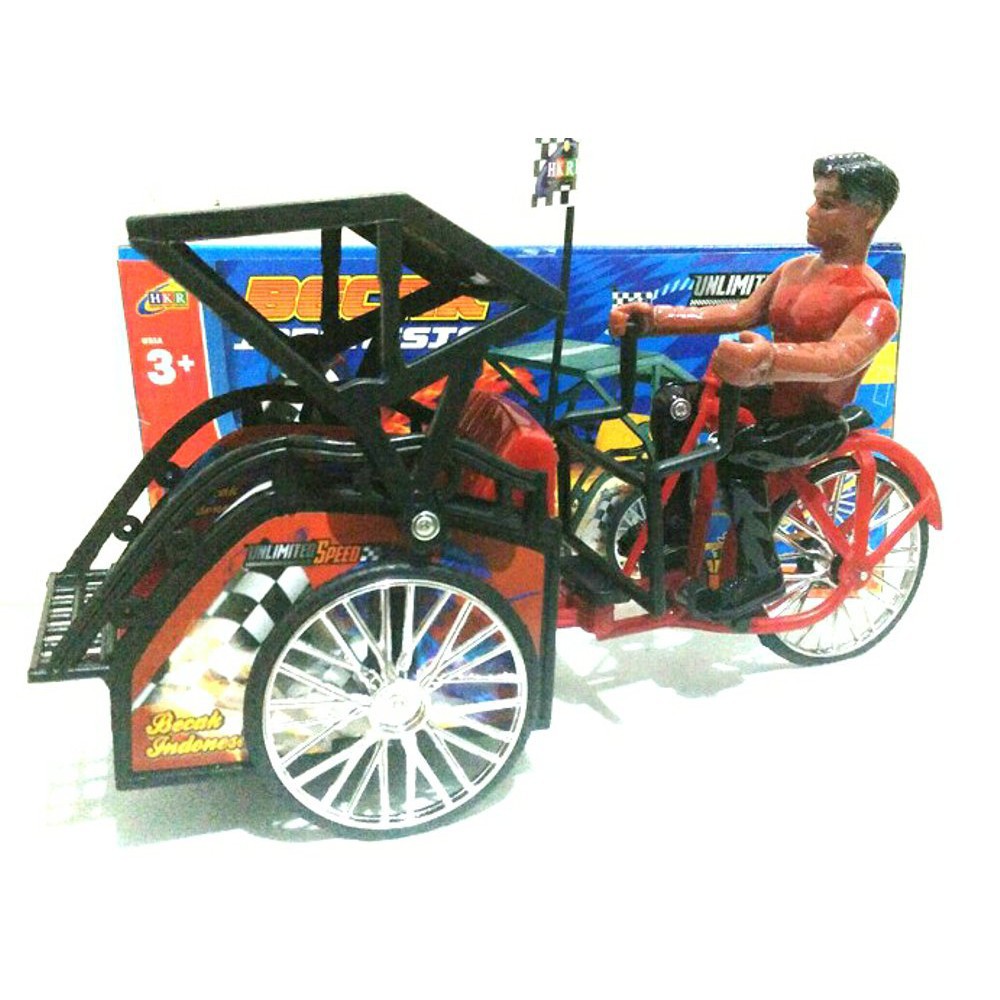 Mainan Becak Abang Tukang Becak Indonesia Edukasi