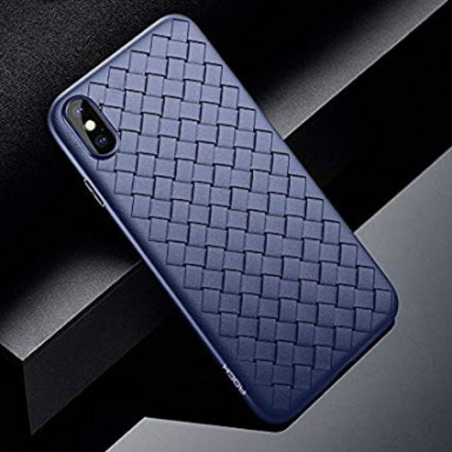 Rock BV Weaving Iphone XR 6.1 inch anyaman soft case casing cover