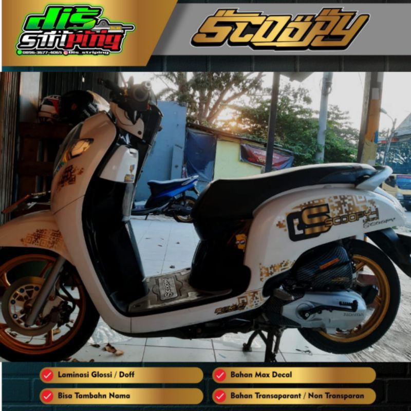 STRIPING TRANSPARAN SCOOPY NEW 2018 COSTUM URBAN