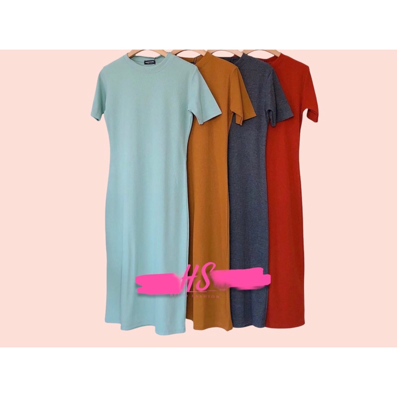 HS/CASUAL DRESS GIANT MEVI/DRESS MEVI POLOS/DRESS WANITA