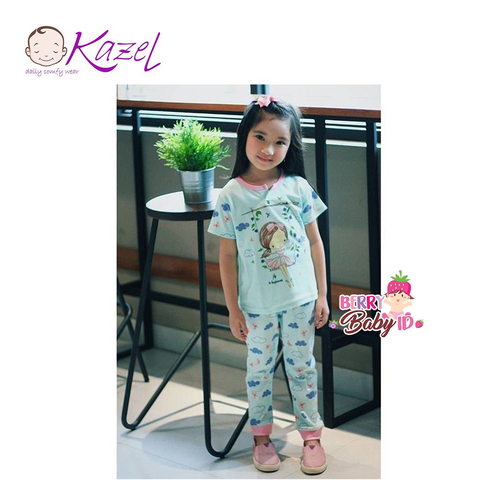 Kazel Set 3 pc Setelan Piyama Bayi Anak Perempuan Bunny 0-6 Tahun KZL007 Berry Mart