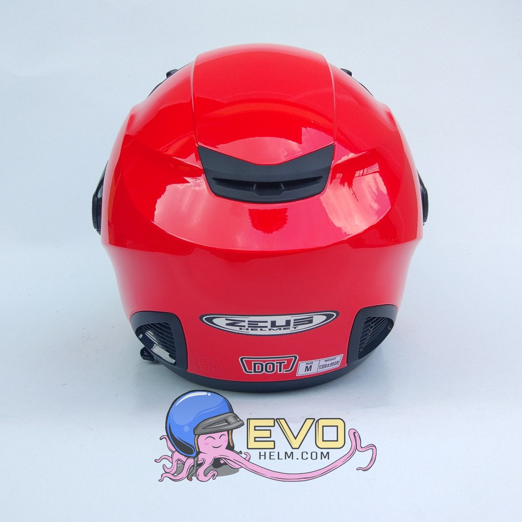 HELM ZEUS ZS-611 SOLID DRED - WARNA LENGKAP ORIGINAL 100%