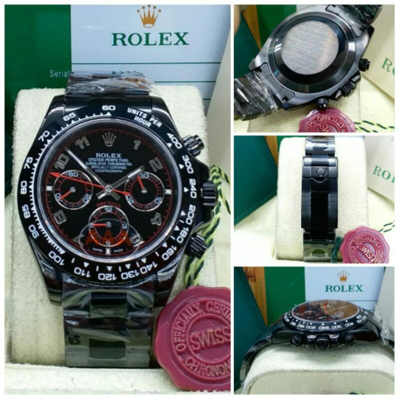 JAM TANGAN PRIA ROLEX DAYTONA CRONO AKTIF AUTOMATIC SWISS SUPER PREMIUM