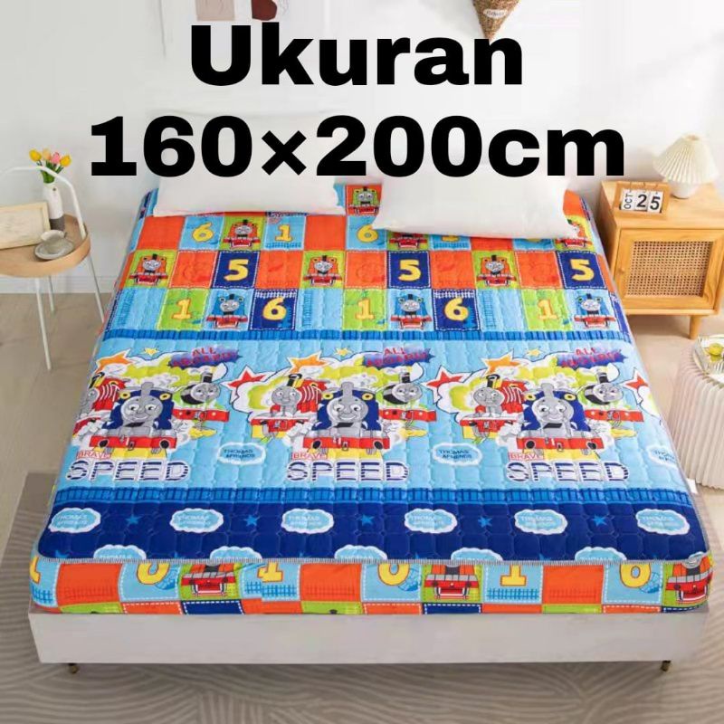 Sprei Waterproof / Sprei Protector bermotif / Sprei anti air ukuran 180x200CM dan 160x200CM-160x200 thomas