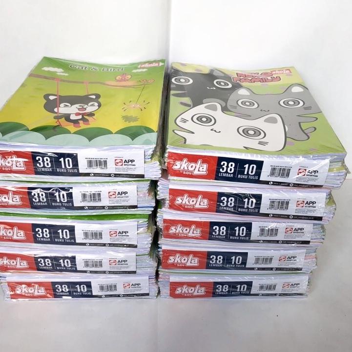 

Update 1 Pack /10 Pcs Buku tulis SKOLA by SIDU isi 38 Lembar