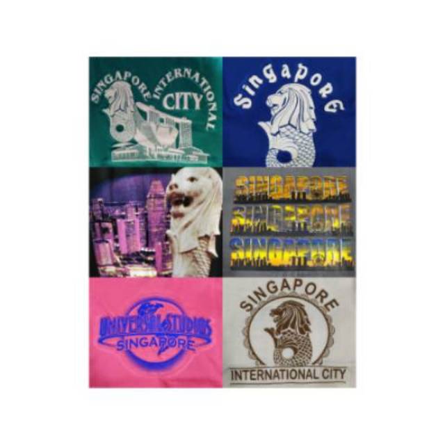 Kaos singapura souvenir singapura Tshirt singapura kaos wisata merlion souvenir singapore universal