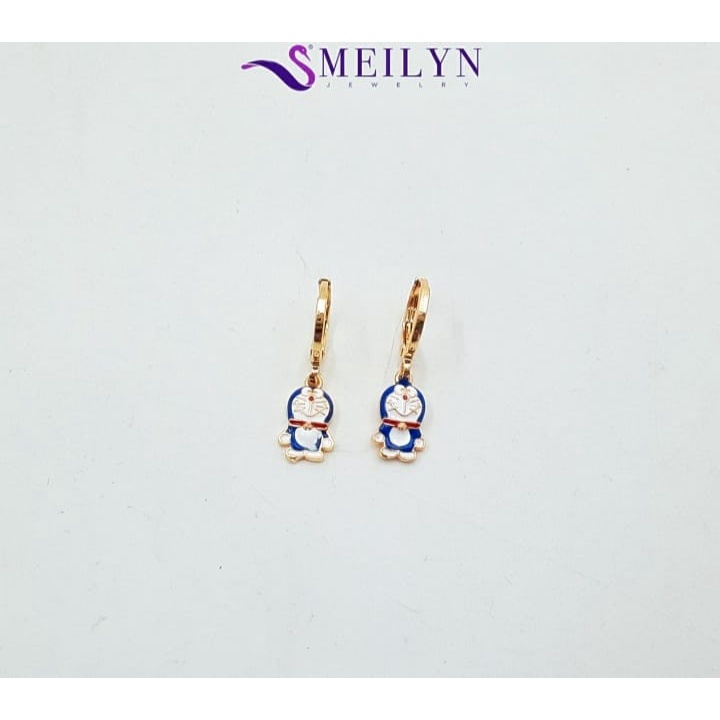 anting anak karakter s1 berlapis emas D0RA.EMON