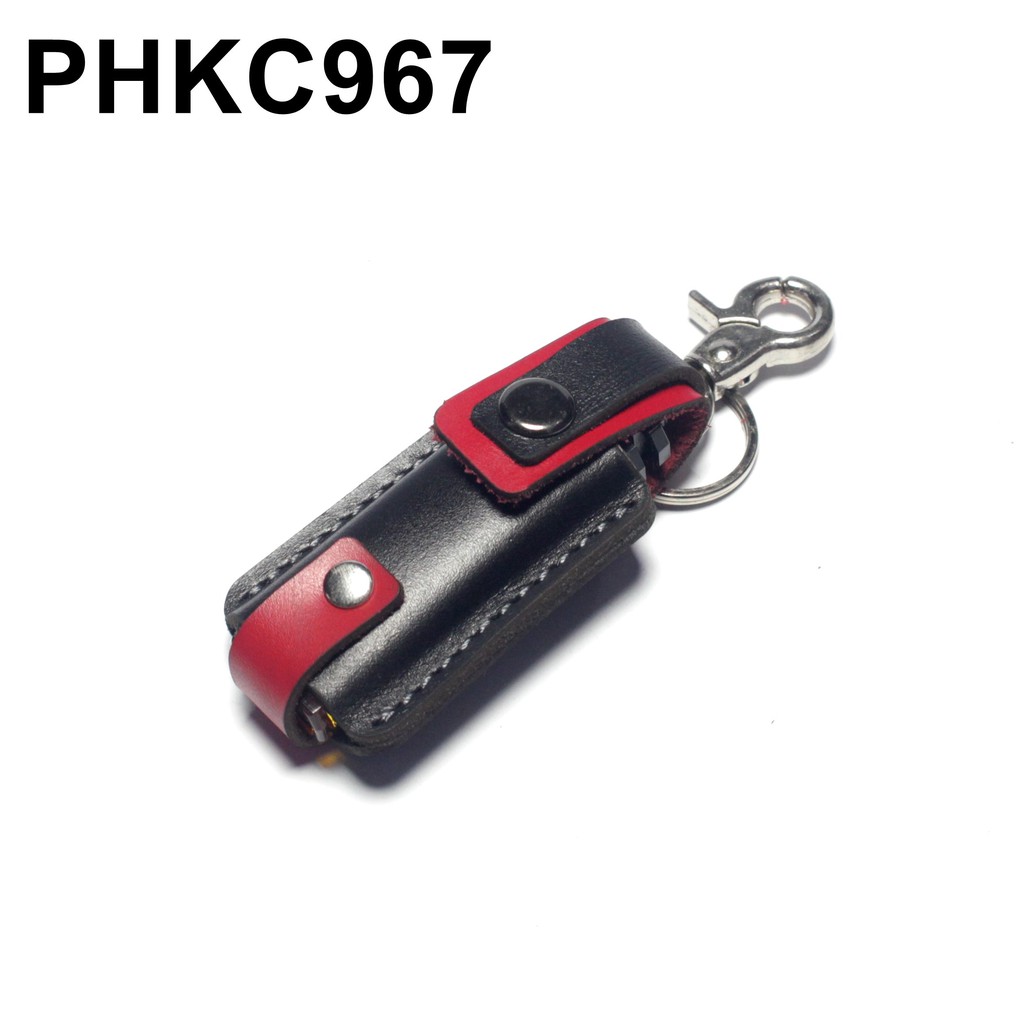 sarung dompet korek gas kulit asli lighter case gantungan PHKC967