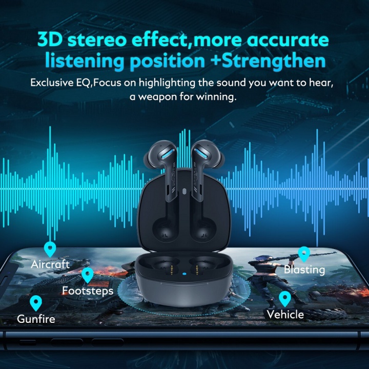 84 QCY G1 - Low Latency Gaming Bluetooth Earphone Earbuds TWS Stereo 3D