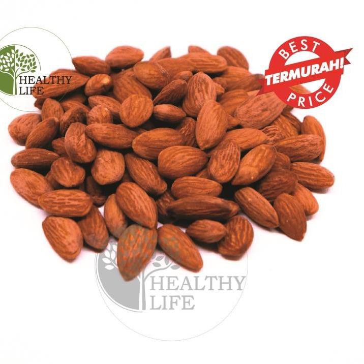

✵ Roasted Almond Whole 250gr (Almond Panggang / Matang) Ukuran Besar 27-30 Tanpa Cangkang ✪