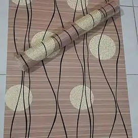 Wallpaper Dinding Motif Polkadot Coklat ukuran 10 meter x 45 cm