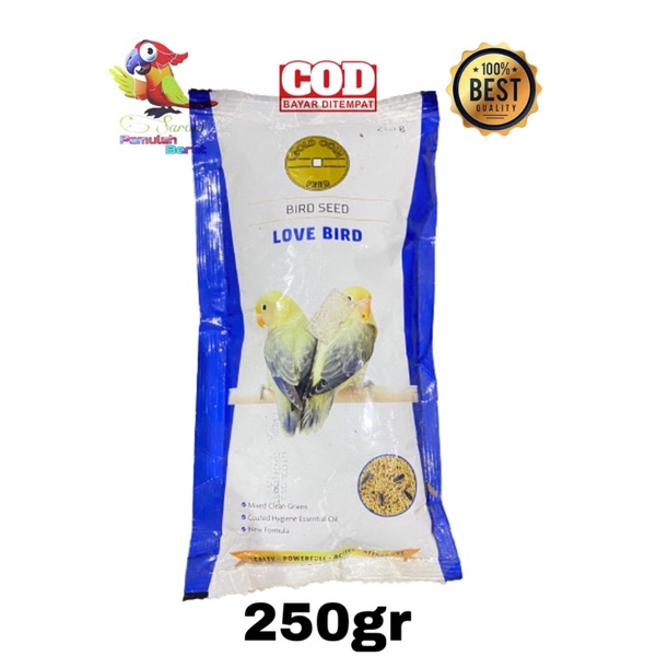 PAKAN BURUNG GOLD COIN  LOVEBIRD 250 GRAM GOLD COIN PAKAN LOVEBIRD PAKAN LABET MILET GOLD COIN LB MI