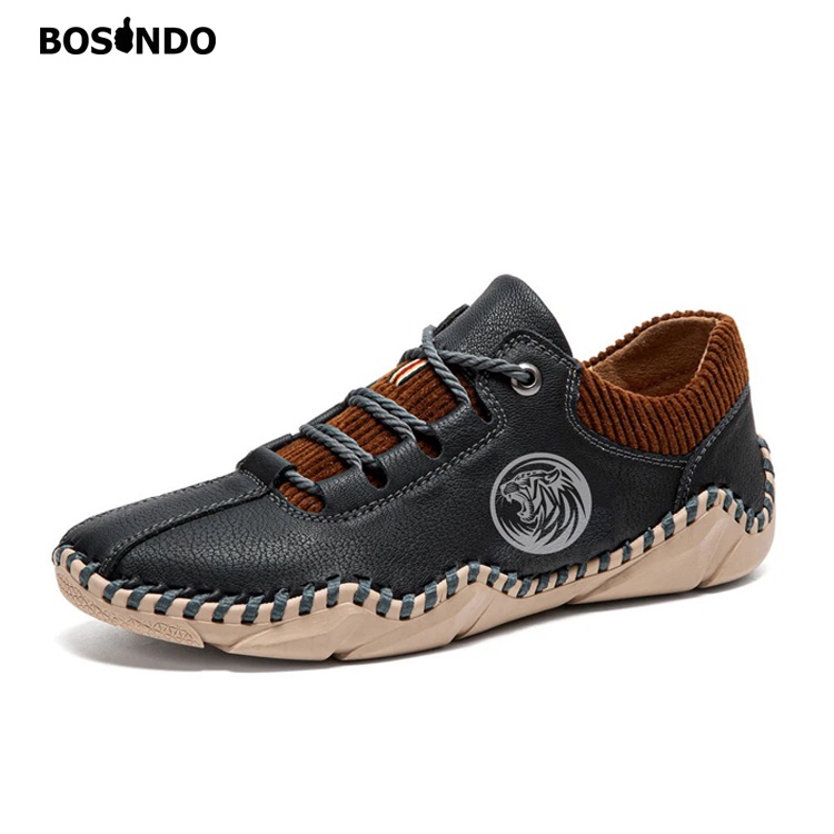 BOSINDO✔ B-01 - Sepatu Sneakers Pria kulit import original-sepatu fashion pria terbaru