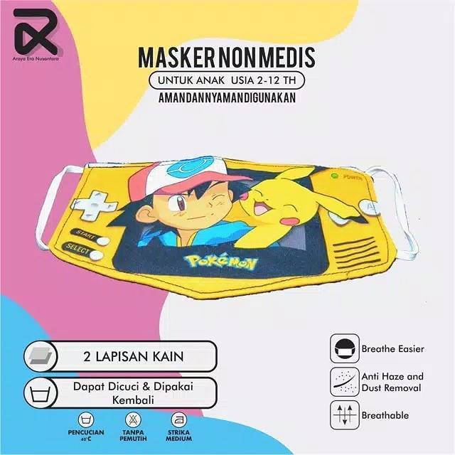 Masker Motif Kartun Anak