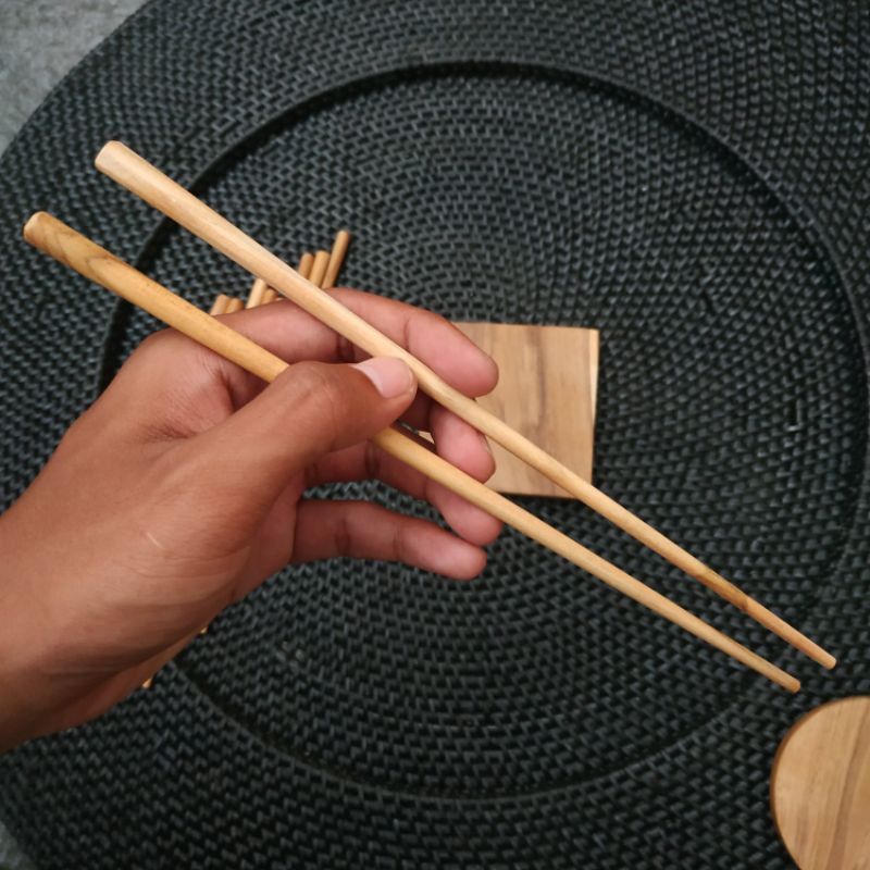 Sumpit Kayu - Natural Wooden Chopsticks - Sumpit Makan Korea