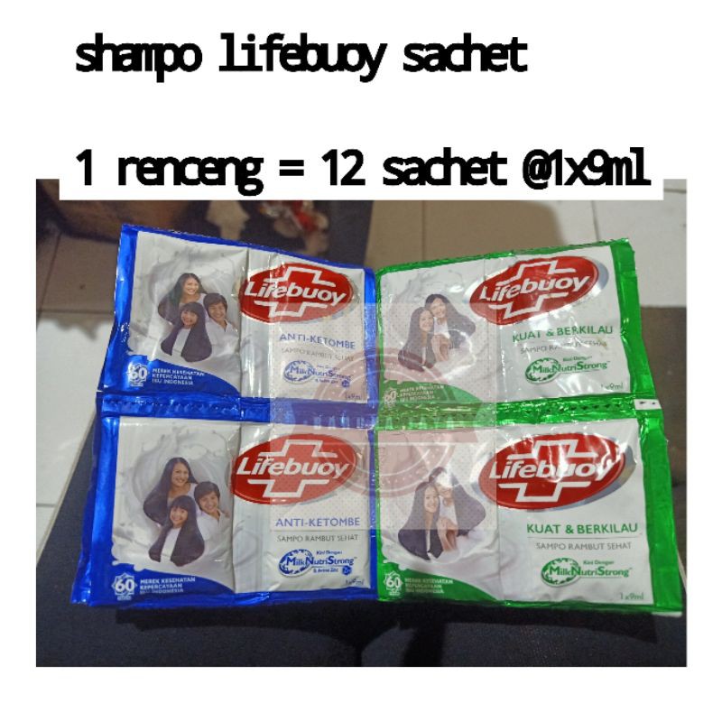 shampo lifebuoy sachet / shampo lifebuoy biru hijau