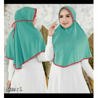hijab instan jersey tali size L