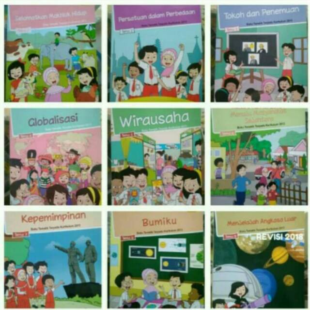 Buku siswa tematik k13 kelas 6 tema 1-9 harga satuan