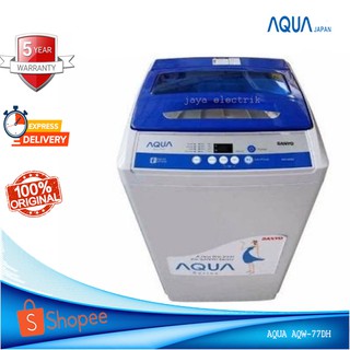 Mesin Cuci 1 Tabung Aqua Sanyo AQW77DH 7.5KG Full Otomatis Hijab Mode