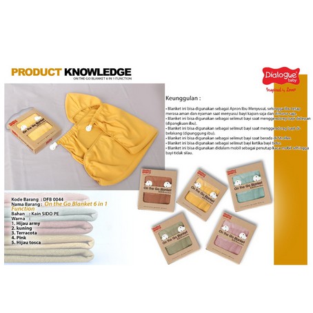 Dialogue Baby On The Go Blanket 6 in 1 Function DFB0044