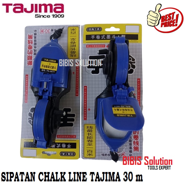 

TAJIMA Sipatan Chalk Line Alat Ukur Penggaris Benang Sipat Lot Benang 30m