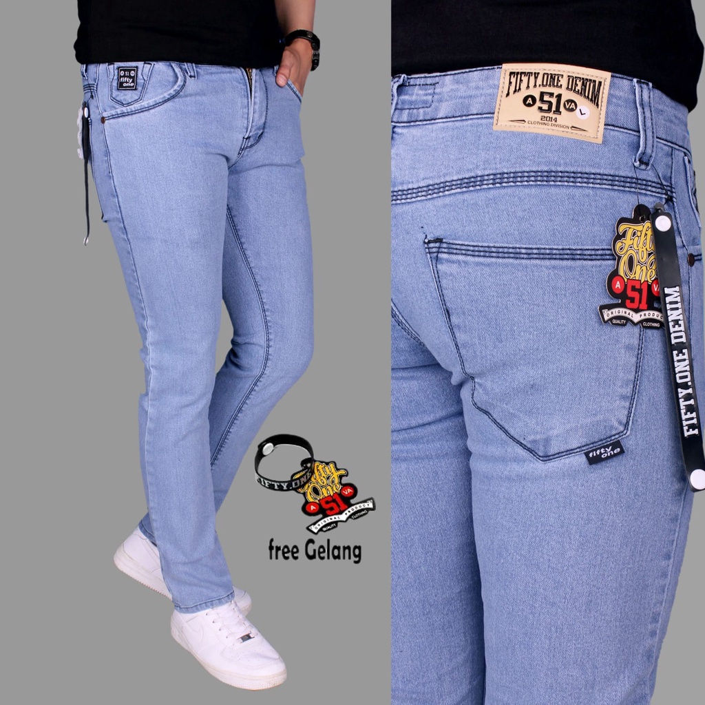 Celana Jeans Panjang Pria Original Fifty One / Celana Jeans Pria Slim Fit Streetch Original New Fifty One 51 Denim