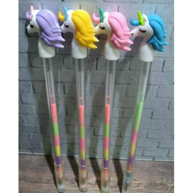 

Pulpen Gel Fancy Tinta Pelangi/ Pulpen Rainbow