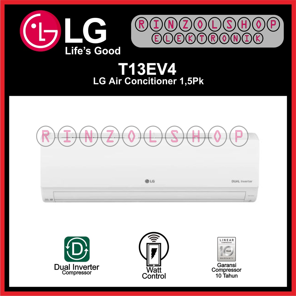 AC LG 1.5 PKLG T13EV4 DUAL ECO DUAL INVERTER WATT CONTROL