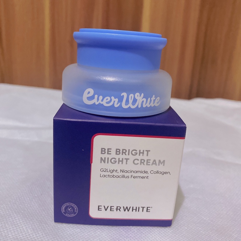 [COD] Everwhite be Bright Night Cream Krim Malam Memutihkan Secara Instant dengan Pemakaian Rutin BPOM 100% ORIGINAL