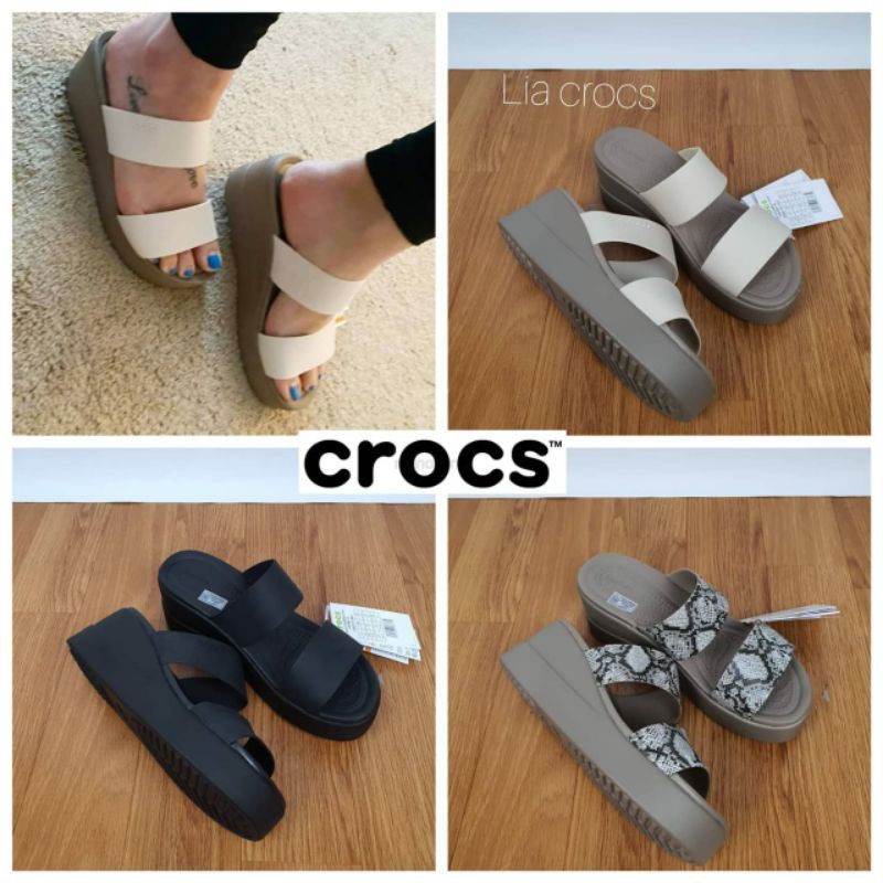 CROCS Literide BROOKLYN Wedges / Crocs Brooklyn / sandal Wanita Crocs / Sandal wedges Crocs wanita