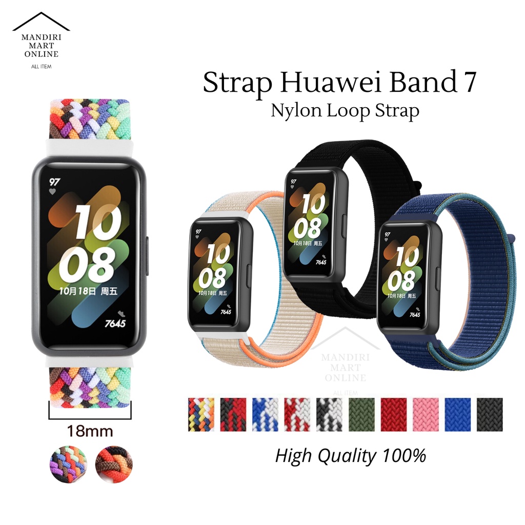 Strap Nylon Huawei Band 7 Tali Pengganti Huawei Band 7 Bahan Nilon Loop