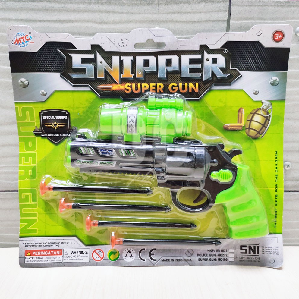 Snipper Super Gun Mainan Tembak Peluru Dart Tempel